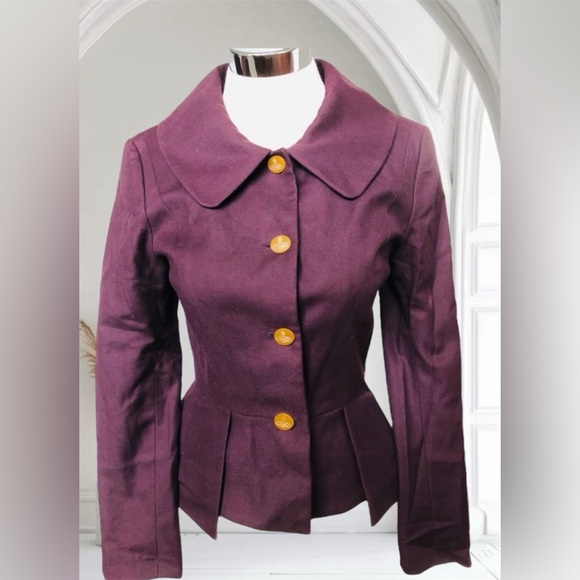 Vivienne Westwood Jackets & Blazers - Vivienne Westwood Deep Plum Jacket Sz 6